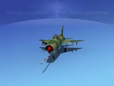 MIG-21 Fishbed V10 3D model