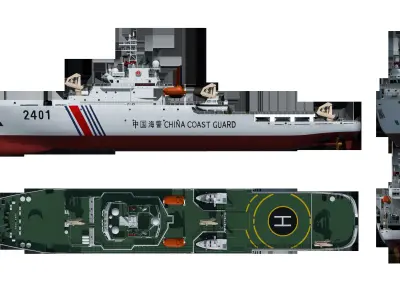 China Coast Guard 2401 Ship Maritime Law Enforcement Official 3D model