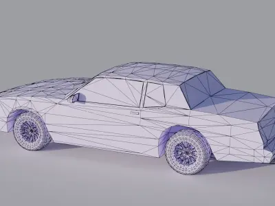 old classic monte carlo ss 1986 Free low-poly 3D model