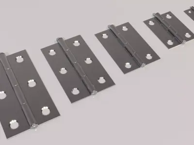 Hinge stainless steel door hinges Low-poly 3D model