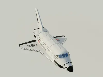 Space Shuttle 3D model Low-poly 3D model