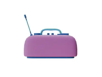 Retro Radio 3D Model 3D model