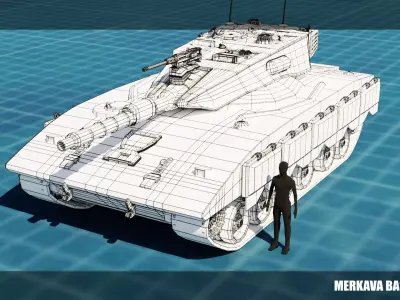 Merkava Free Sample Base Mesh Free 3D model