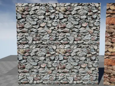 UE Rock Masonry materials part 01 Low-poly 3D model