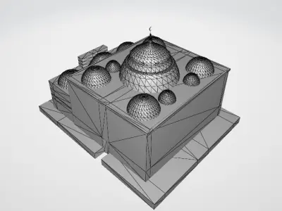Degaron Mosque Low-poly 3D model