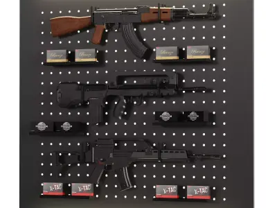 Store Show Case 12 Gun Store 3 Low-poly 3D model