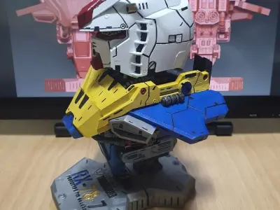 rx-78-7-gundam-bust-1 gundam statue 3D print model