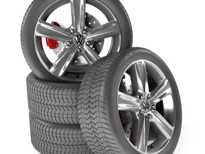 Volkswagen Touareg Hybrid Wheel Free 3D model