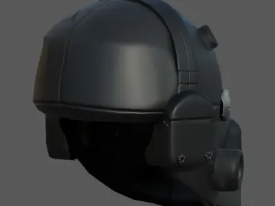 Helmet military combat soldier armor Low-poly 3D model