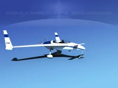 Rutan Long-EZ V04 3D model