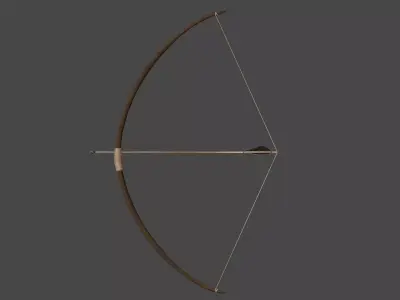 Bow of arrow 1 Low-poly 3D model
