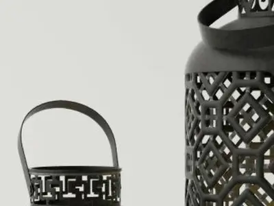 Industrial style lantern 3D model