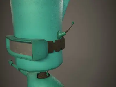 Robot Kid - Dirty Texture Low-poly 3D model