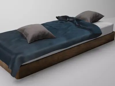 Single Modern Bed Free 3D model