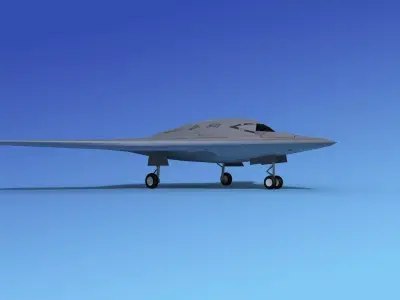 X-47B UCAS 1 Low-poly 3D model