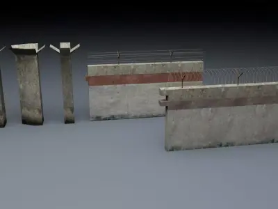 Berlin Wall 1st gen Element 3D model