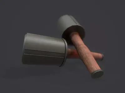 Stielhandgranate Grenade - Models and Textures Low-poly Low-poly 3D model