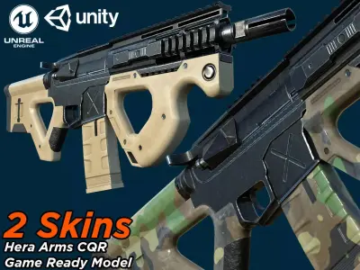 CQR Gen 1 - Game-Ready Weapon Low-poly 3D model