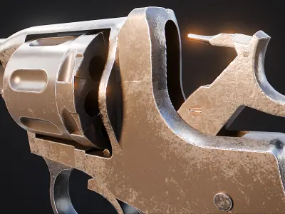 Nagant M1985 - WW2 Soviet Pistol 3D model