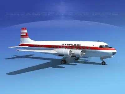Douglas DC-6 Sterling 3D model