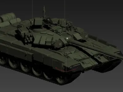 russia t-90 tank 3D model