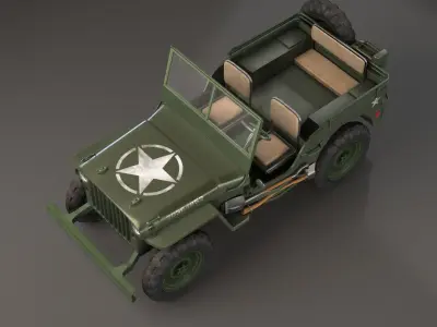 Jepp willys - military car 3D model