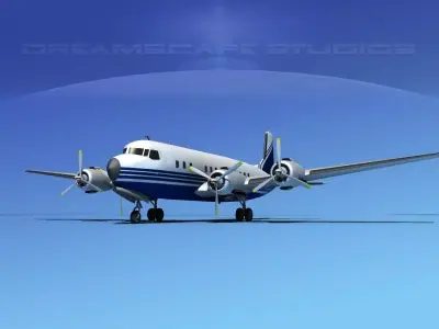 Douglas DC-7B Corporate 5 3D model