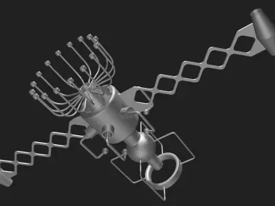 Alien satellite Sci Fi concept Free 3D model