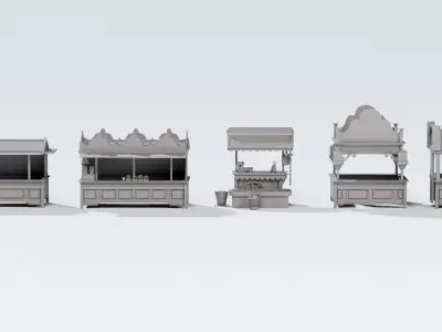 stand fairground 3D model