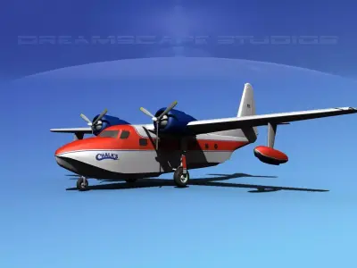 Grumman G-73 Mallard Chalck 1 3D model
