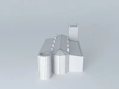 Church of St. Mary Tower Carvajar. Caceres Concatredral Free 3D model