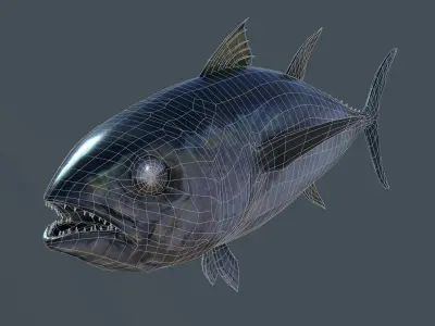 Tuna Fish Low-poly 3D model