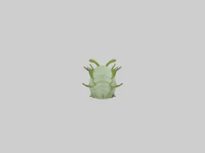 Tomato Hornworm Low-poly 3D model