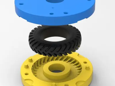 Mold for diecast tire 10 Scale 1 to 10 and 1 to 14 and 1 to 25 3D print model