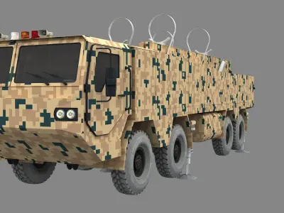 Iranian Missile Launcher Vehicle 3D model