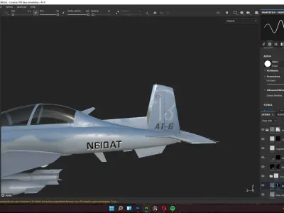 BEECHCRAFT - AT-6 WOLVERINE LIGHT-ATTACK AIRCRAFT - Low-poly 3D model