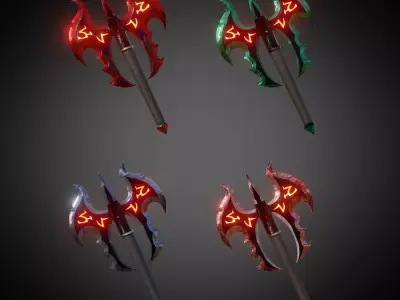 Axe Of Warrior Low-poly 3D model