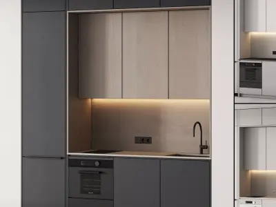 235 modern kitchen 13 mini kitchen 02 PART 1 3D model