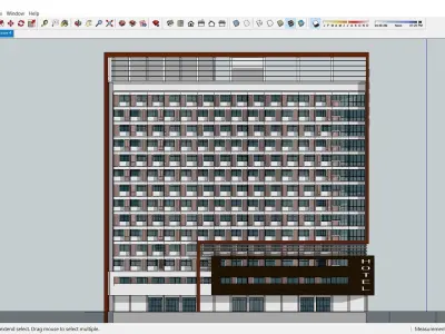 Sketchup Hotel H1 3D model