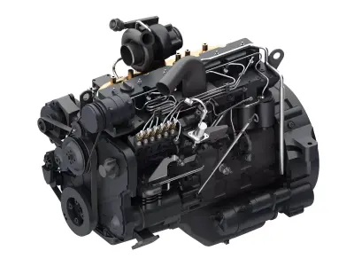 engine Low-poly 3D model