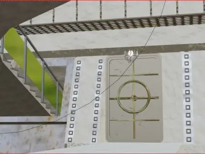 Grunge Door 3D model from hotel  transylvania  3 free Free low-poly 3D model