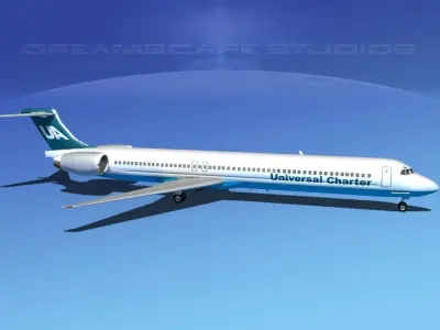 Douglas MD-80 Universal Air Charter 3D model