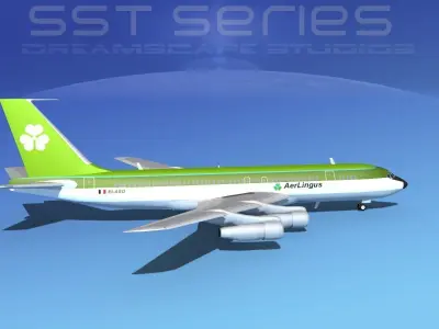 Boeing 707-320 Aer Lingus SS 3D model
