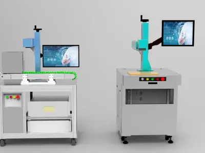 Optical fiber laser marking machines Assembly 3D model