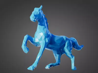 Lowpoly Horse 002 3D model