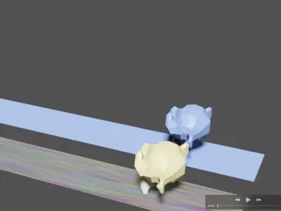 animated monkey blender you can customize everything Free low-poly 3D model