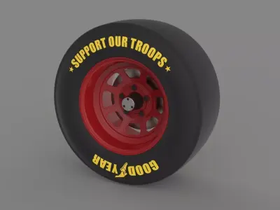 NASCAR wheel 3D model