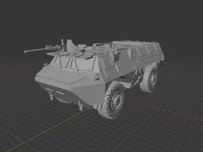 VAB 4x4 MG - French Armored Personnel Carrier 3D print model