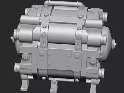 Sci-fi engine 3D print model
