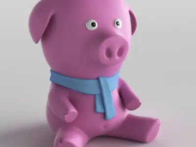Toy Pig Animal Character 3D model 3D model